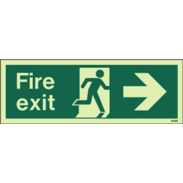 Photoluminescent Fire Escape Route Arrow Right