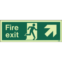 Photoluminescent  Fire Escape Route Arrow Up / Right