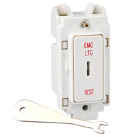 Emergency Lighting, Emergency Lighting Testing - Crabtree Grid Switch, Rockergrid. Key Op. DP, 