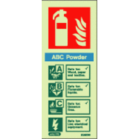 Fire Signs, Fire Extinguisher Signs - Photoluminescent ABC Power Fire Extinguisher ID Sign