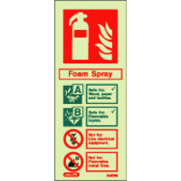 Fire Signs, Photoluminescent Extinguisher Signs - Photoluminescent Foam Fire Extinguisher ID Sign