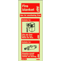 Fire Signs, Fire Extinguisher Signs - Photoluminescent Fire Blanket ID Sign