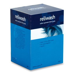 Reliwash Individual Saline Eyewash Pods - 25 x 20ml