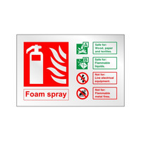 Fire Signs, Prestige Fire Signs, Prestige Fire Extinguisher Signs - Prestige Foam Spray Extinguisher Sign