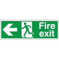 Fire Signs, Emergency Exit Signs - Fire Exit Arrow Left Sign