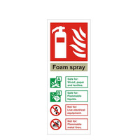 Foam Spray Fire Extinguisher Sign