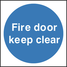 Fire Door Keep Clear Sign