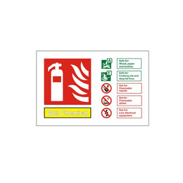 Wet Chemical Fire Extinguisher Sign