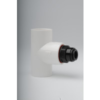 Fire Alarms, Fire Alarm Detectors, Aspirating Smoke Detection, Aspirating Pipe & Fittings, 25mm White Aspirating Pipe & Fittings, White 25mm ASD Pipe Fittings - Tee 90 w/ Capilary