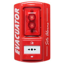 Evacuator Site Master Alarm With Break Glass or Push Button Activation