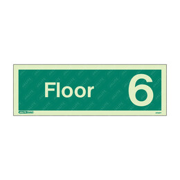 Floor 1-15 Photoluminescent Floor Identification Sign