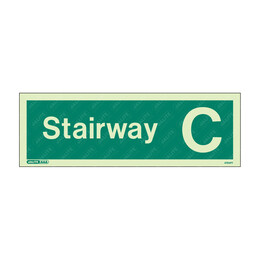 Stairway A-F Photoluminescent Stairway Identification Sign