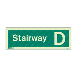 Stairway A-F Photoluminescent Stairway Identification Sign