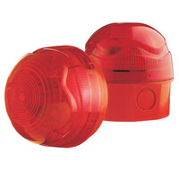 Fire Alarms, Sounders, Flashers & Bells, Fire Alarm Flashers, Conventional Flashers - Banshee Excel Flashdome LED Beacon With Optional IP66 Base