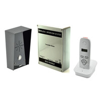 Security Equipment, Gate Intercom Systems, DECT Wireless Intercom, DECT 603 Single Button Systems - 1 Way Wireless Audio Kit With Black Hooded Panel - Keypad Optional 