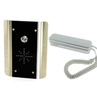 Security Equipment, Gate Intercom Systems, Wired Intercom System - White Slim Hardwired Audio Architectural Kit 