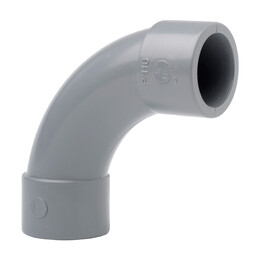 90 Degree Bend 27mm or 3/4 Inch Grey Aspirating Pipe Fitting