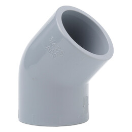 45 Degree Elbow 27mm or 3/4 Inch Grey Aspirating Pipe Fitting