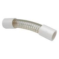 Fire Alarms, Fire Alarm Detectors, Aspirating Smoke Detection, Aspirating Pipe & Fittings, 25mm White Aspirating Pipe & Fittings, White 25mm ASD Pipe Fittings - 30 or 100cm Flexible Connector 25mm White Aspirating Pipe Fitting