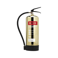 Fire Extinguishers & Blankets, Water Fire Extinguishers - Contempo 6 Litre Water Polished Gold Fire Extinguisher