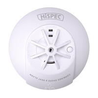 Fire Alarms, Domestic Smoke, Heat & CO Alarms, Hispec Mains Power Hardwired Interconnectable Alarms - Hispec Mains Smoke & Heat Detector With Interconnect