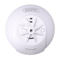 Fire Alarms, Domestic Smoke, Heat & CO Alarms, Hispec Mains Power Hardwired Interconnectable Alarms - Hispec Mains Heat Detector Detector With Interconnect