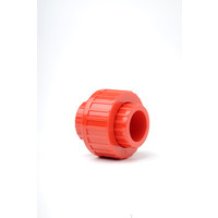Fire Alarms, Fire Alarm Detectors, Aspirating Smoke Detection, Aspirating Pipe & Fittings, 25mm Aspirating Pipe & Fittings, 25mm ASD Pipe Fittings - Plain Red ABS 25mm Union